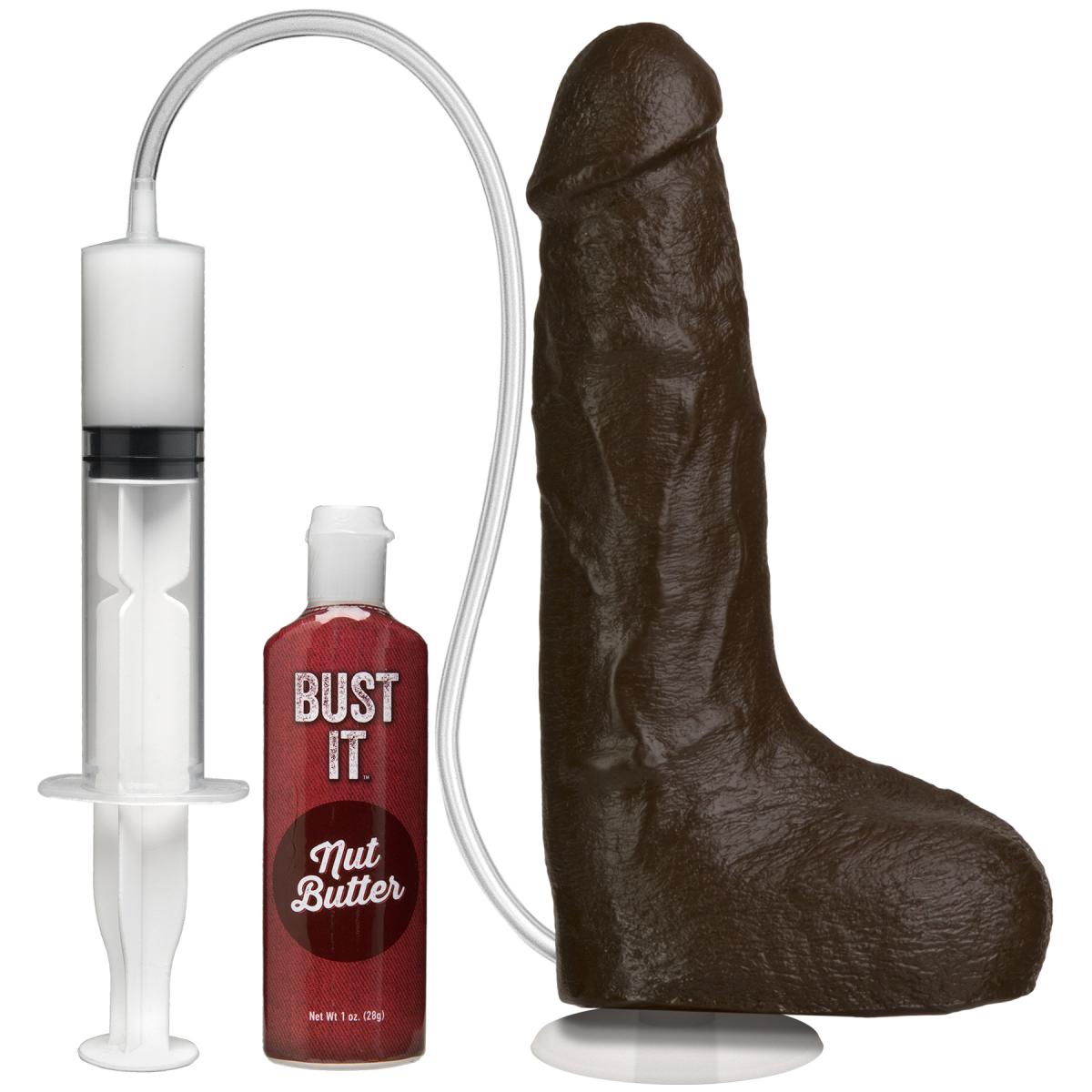 Bust It - Spuitende Realistische Penis - Chocolade