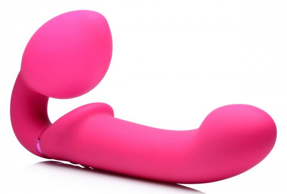 G-Pulse Vibrerende Strapless Strap-On Vibrator Met Afstandsbediening - Roze