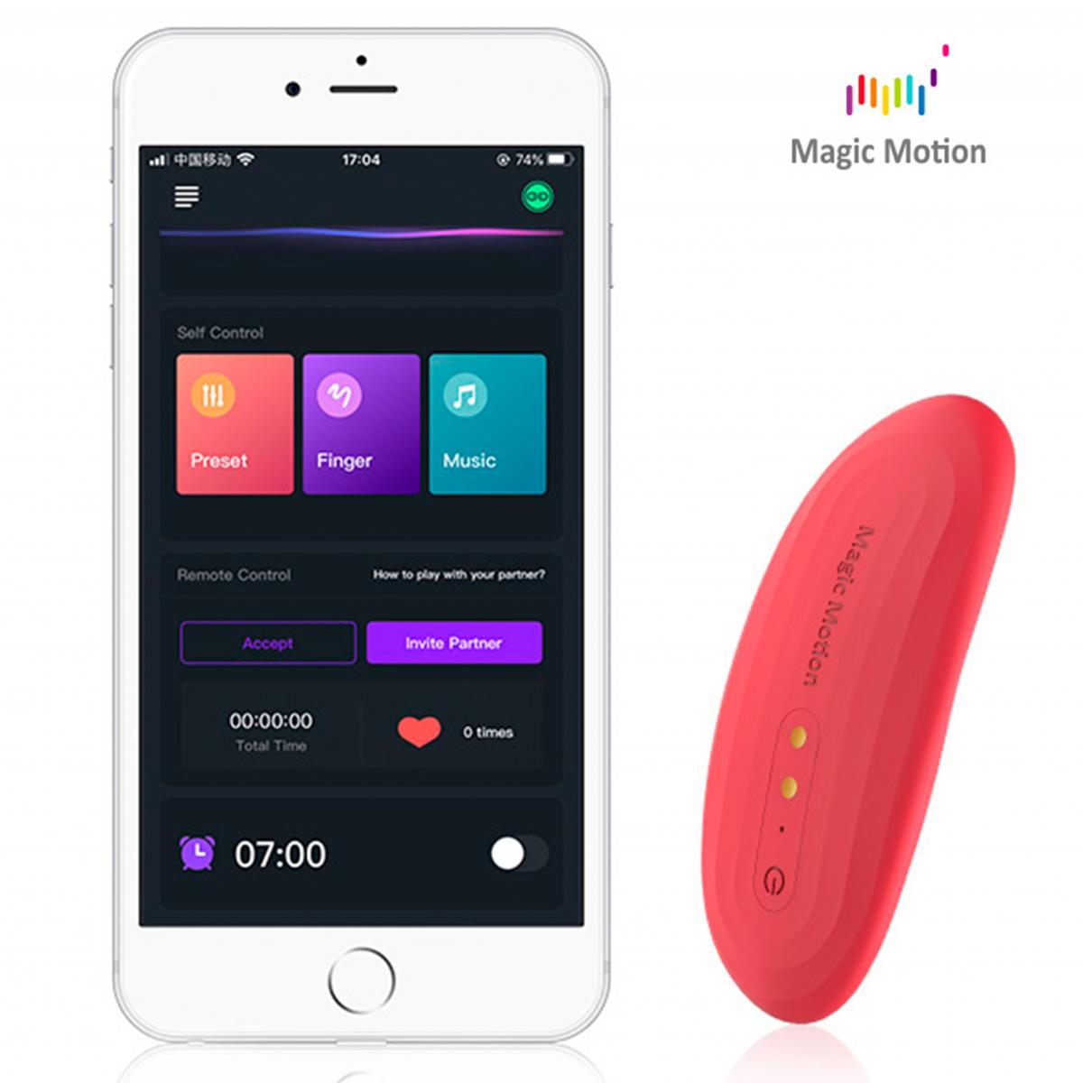 Magic Motion - App Gestuurde Nyx Smart Panty Vibrator - Rood