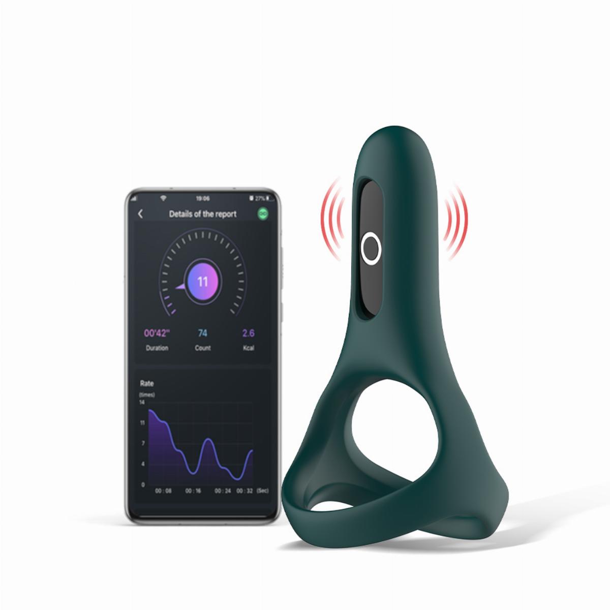 Magic Motion - Rise Smart Vibrerende Cockring - Groen